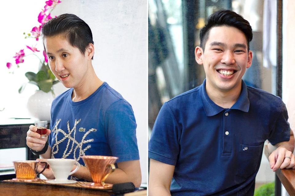 New generation of Malaysian coffee roasters: Nicholas Tay of The Hub Coffee Roaster (left) and Ang Yeesiang of Sweet Blossom Coffee Roasters (right).