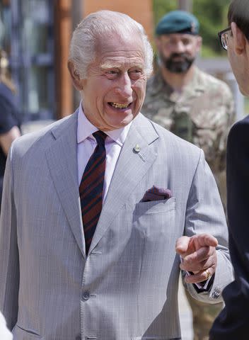 <p>Press Association via AP Images</p> King Charles visits Gibraltar Barracks in Minley, Hampshire