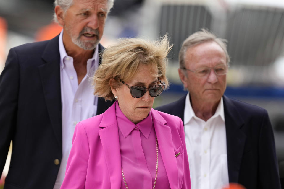 Valerie Biden arrives to federal court, Friday, June 7, 2024, in Wilmington, Del. (AP Photo/Matt Slocum)