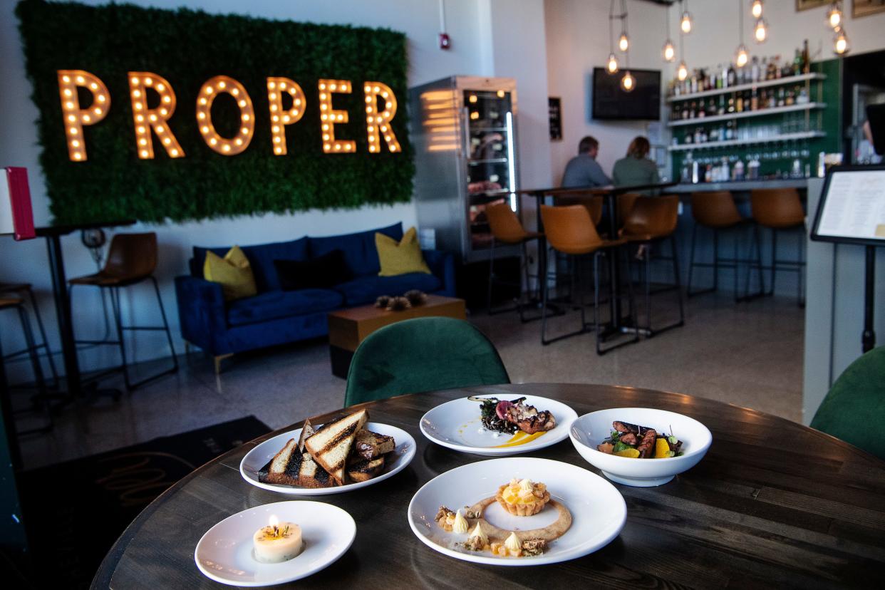 Asheville Proper's chef Owen McGlynn introduces an eight-course tasting menu providing guests a premier dining experience.