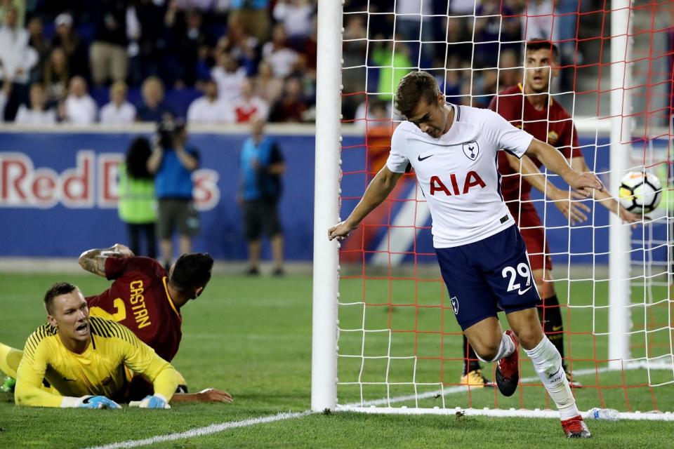 Winks celebrates after halving the deficit: Getty Images