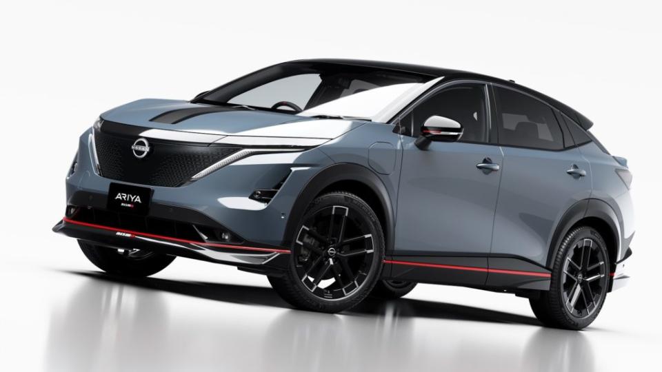 Nissan Ariya為目前日產電車銷售主力，圖為今年1月份才剛推出的Ariya Nismo性能版。(圖片來源/ Nissan)
