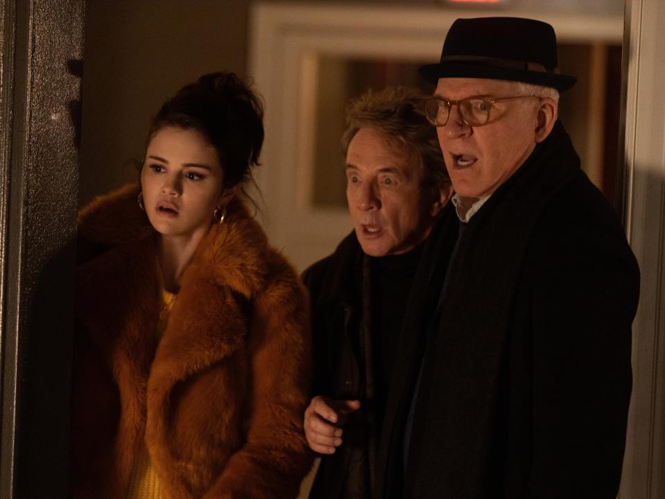 Selena Gomez, Martin Short, and Steve Martin in "Only Murders in the Building."