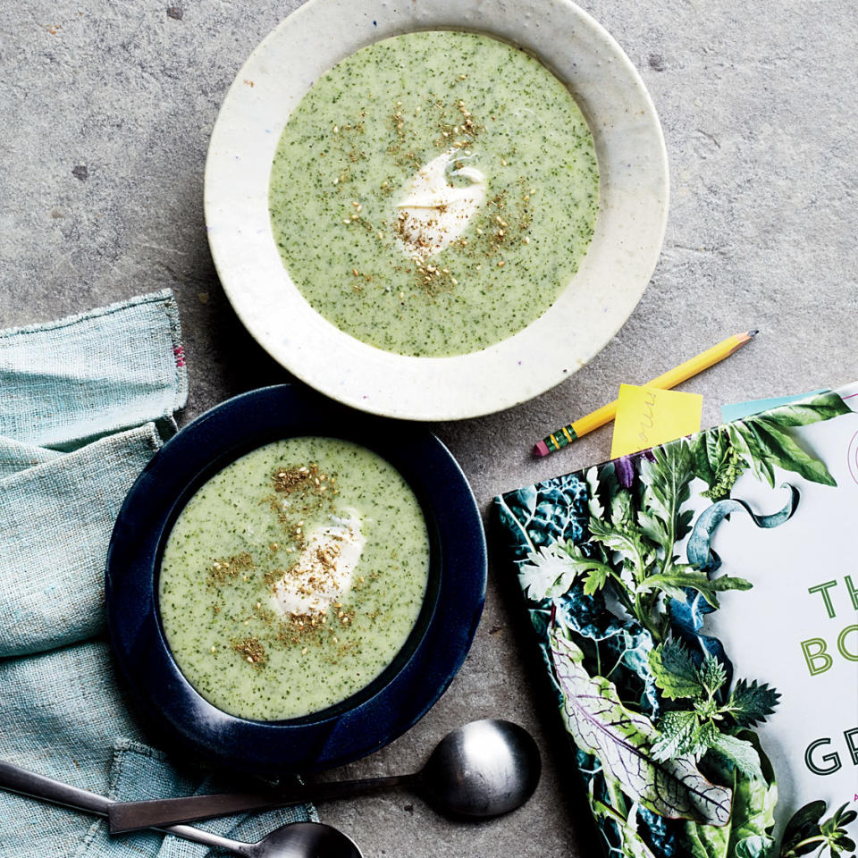 Chilled Watercress Soup with Crème Fraîche and Za’atar