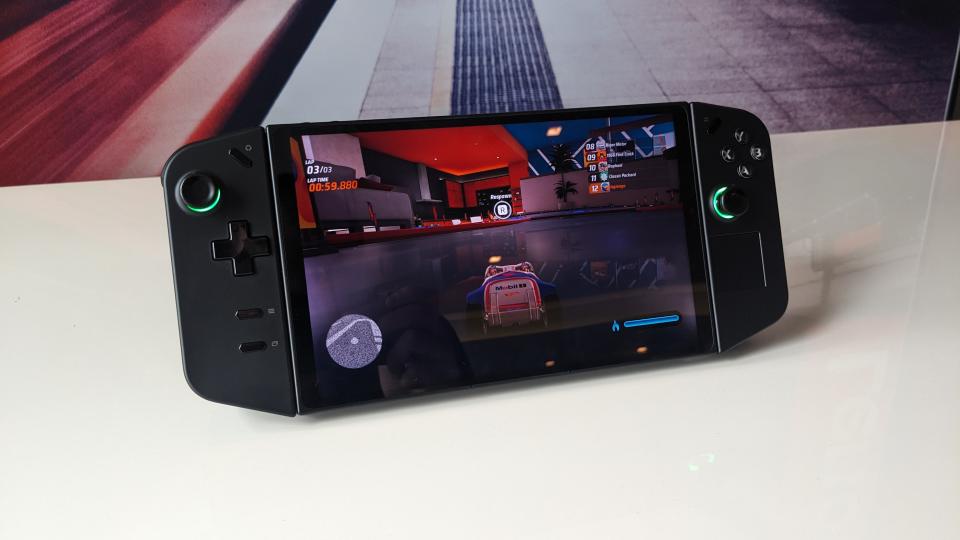 The Lenovo Legion Go gaming handheld.