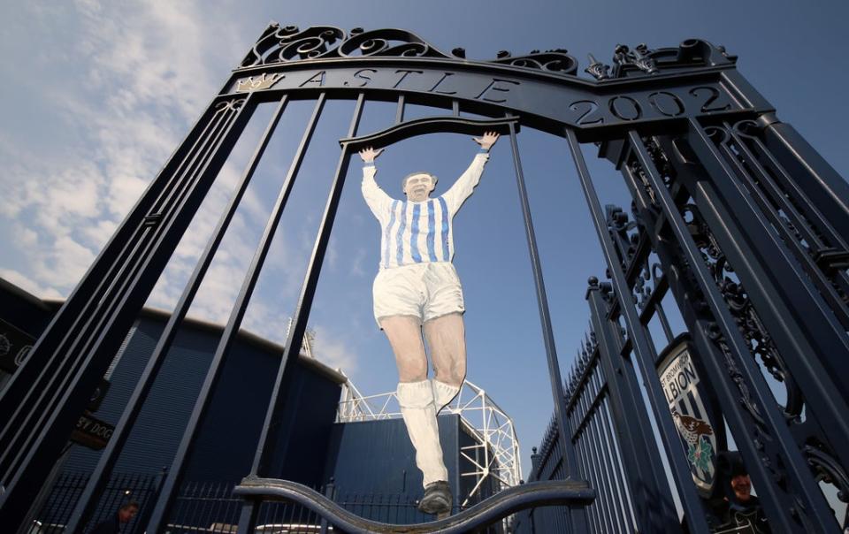 Picture of the Jeff Astle gates at West Brom’s ground, The Hawthorns (Nigel French/PA) (PA Archive)