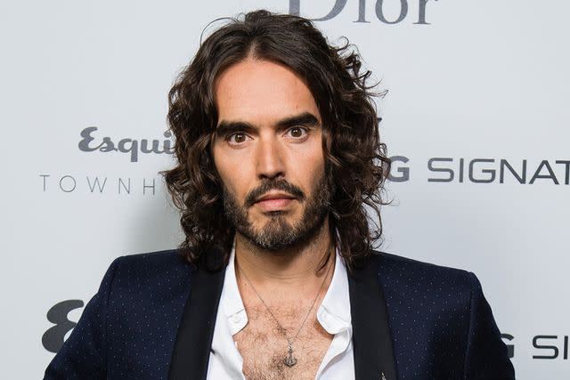 <p>Jeff Spicer/Getty Images</p> Russell Brand at Esquire Townhouse, Carlton House Terrace