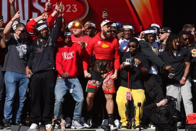 Travis Kelce Chugs Beer, Patrick Mahomes Goes Shirtless: Chiefs Parade Recap