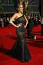 <p>None other than the iconic supermodel and <em>America's Next Top Model</em> judge, posed in a one-shoulder semi-sheer mermaid dress at the Emmy awards. </p>
