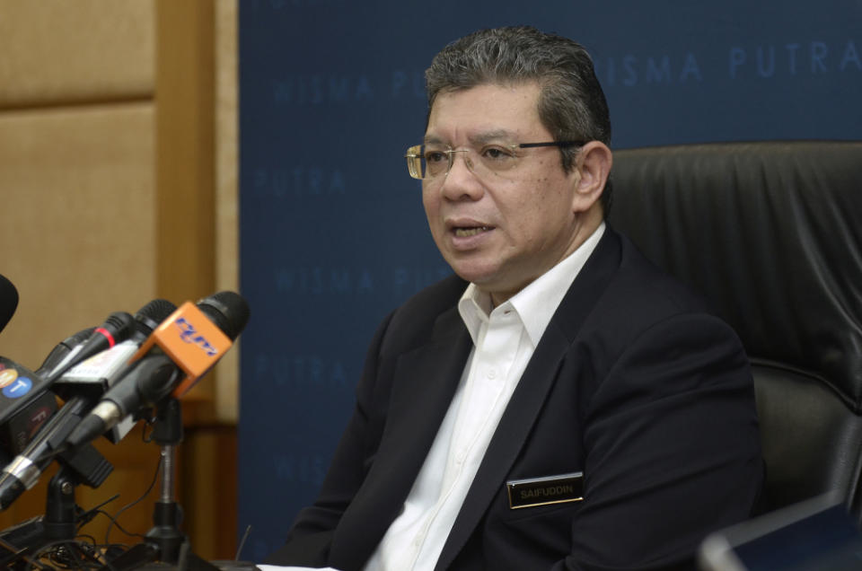 Minister of Communications and Multimedia Datuk Saifuddin Abdullah issued the directive on May 15. In the letter, the five service providers were to be given the licence with immediate effect. — Picture by Mukhriz Hazim