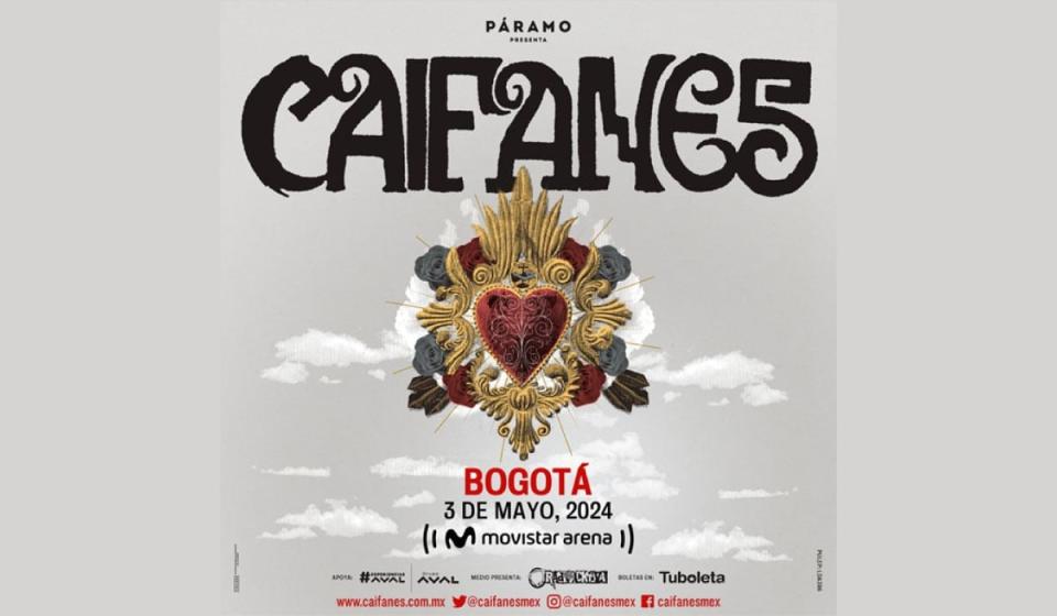 Caifanes dará su gira en Colombia en mayo de 2024. Imagen: cortesía Páramo Presenta.