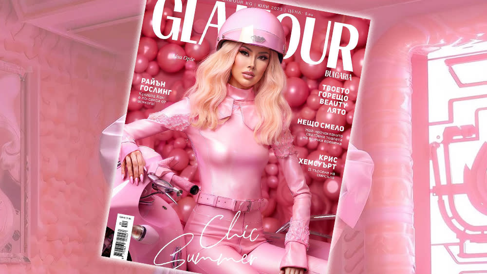  Glamour magazine AI image cover featuring Lisa Opie 