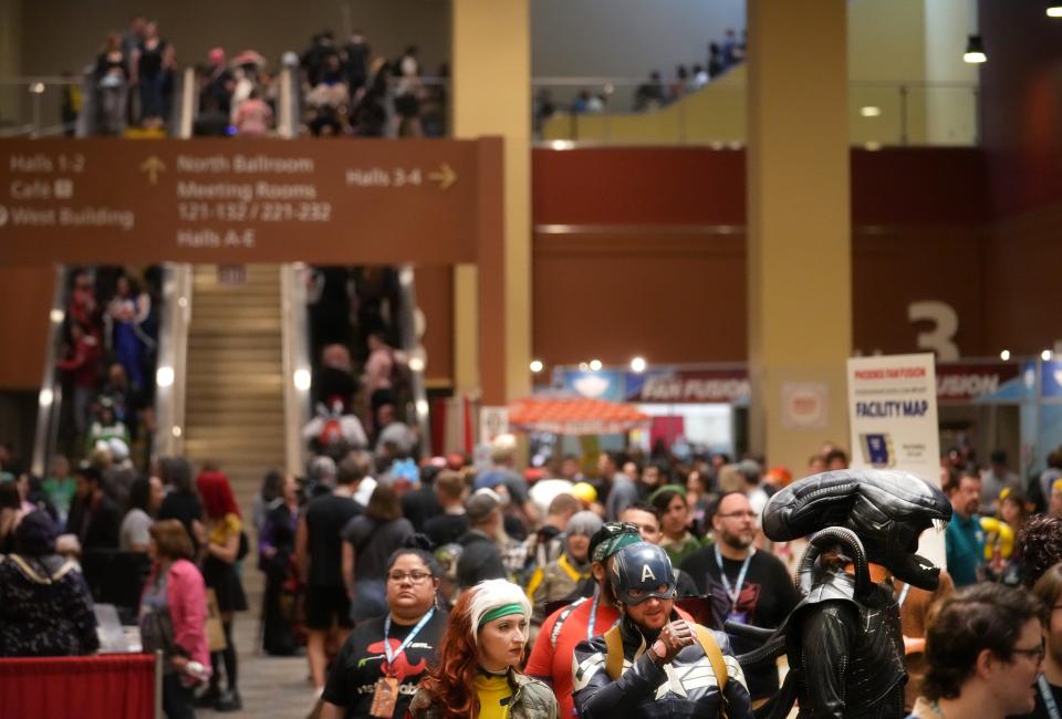 Thousands of people fill the Phoenix Convention Center during Fan Fusion on June 3, 2023.