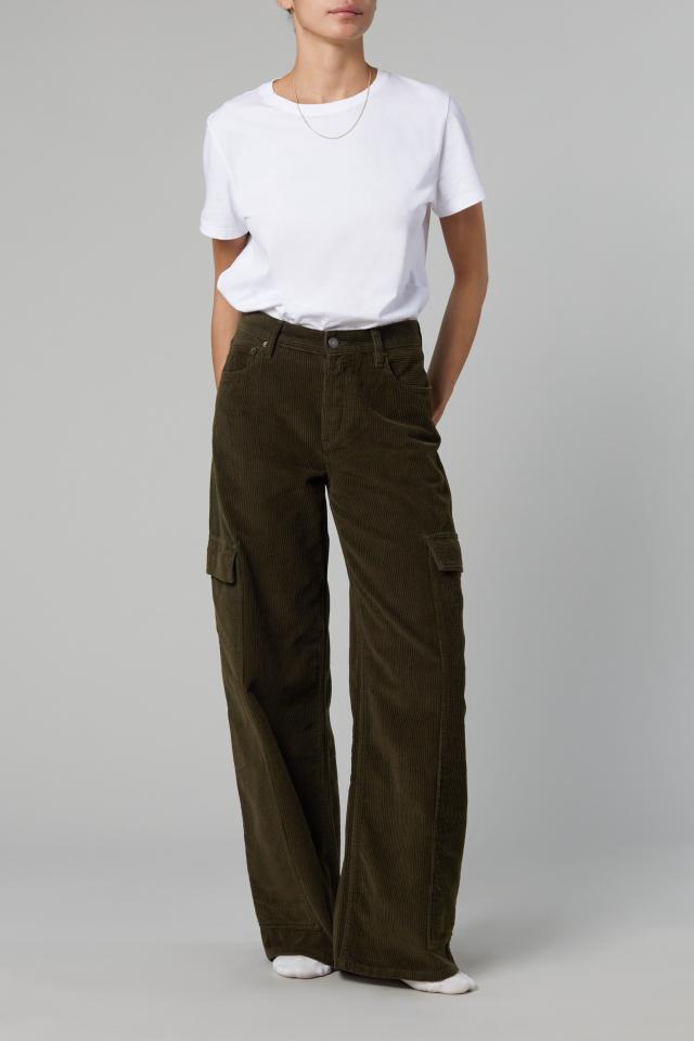 STRETCH CORD WIDE LEG PANT