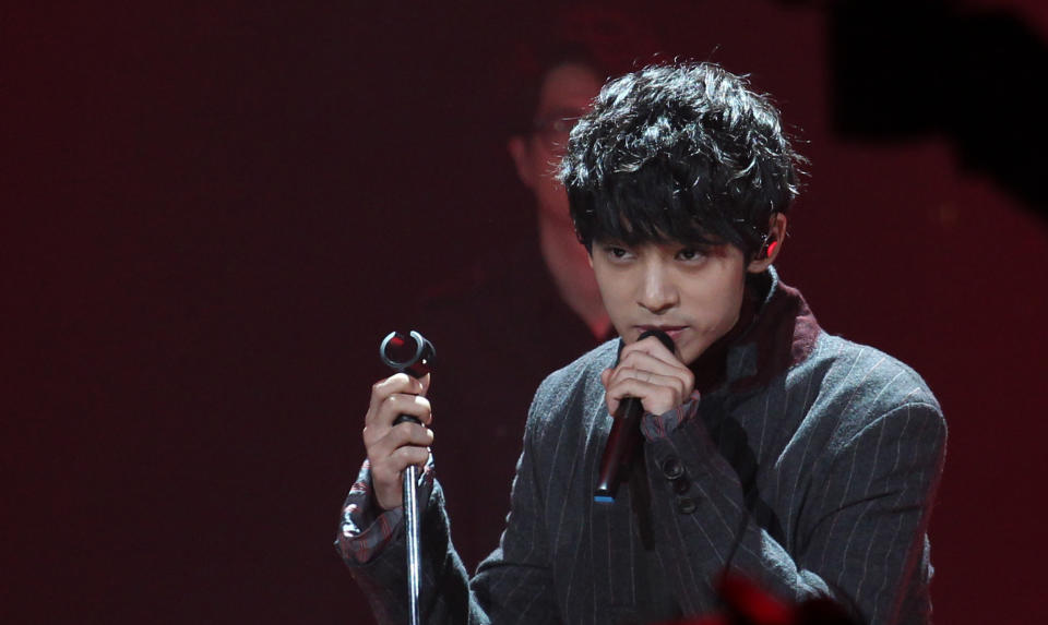 SEOUL, SOUTH KOREA - OCTOBER 29:  Jung Joon-Young performs onstage during the SBS MTV 'The Show: All About K-pop' at SBS Prism Tower on October 29, 2013 in Seoul, South Korea.  (Photo by ilgan Sports/Multi-Bits via Getty Images)