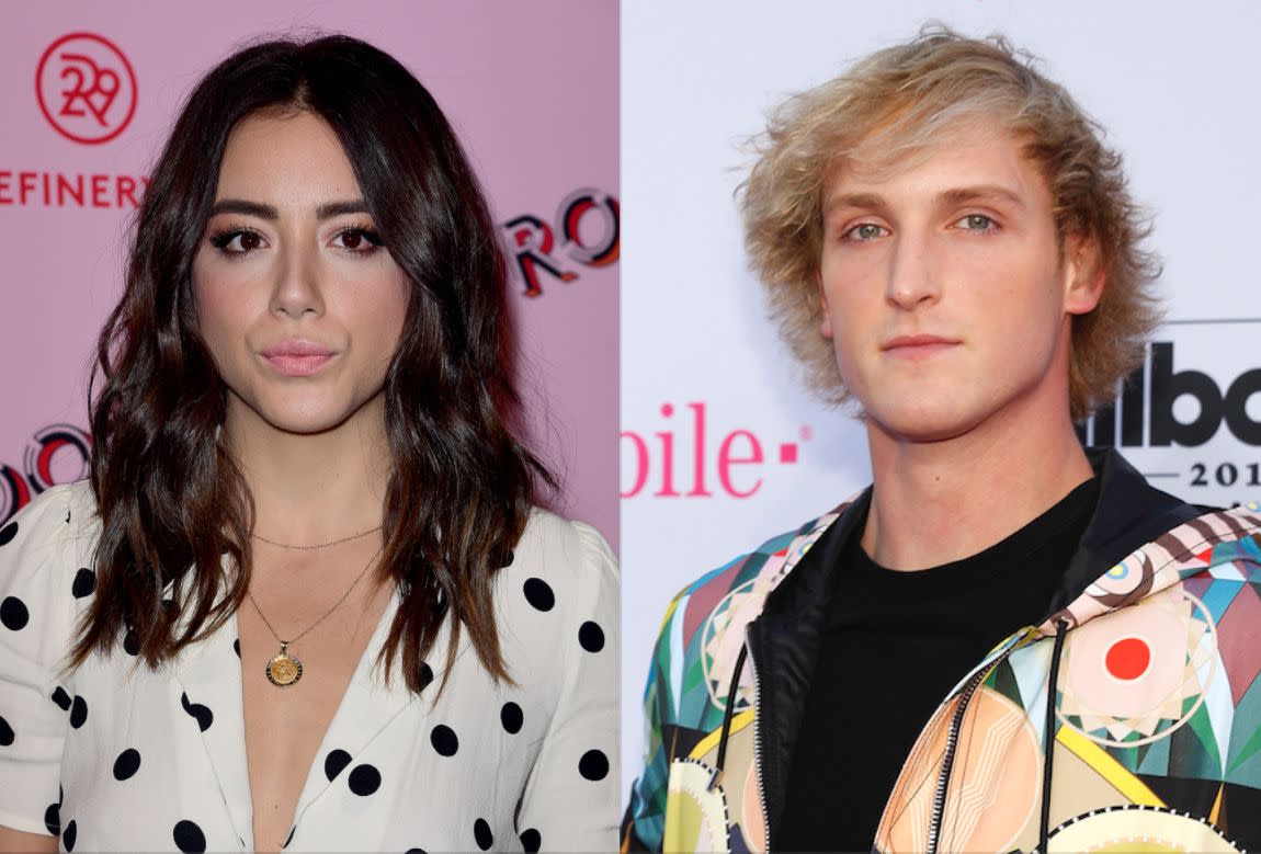 Chloe Bennet confirmed her relationship with YouTuber Logan Paul. (Photo: Getty)