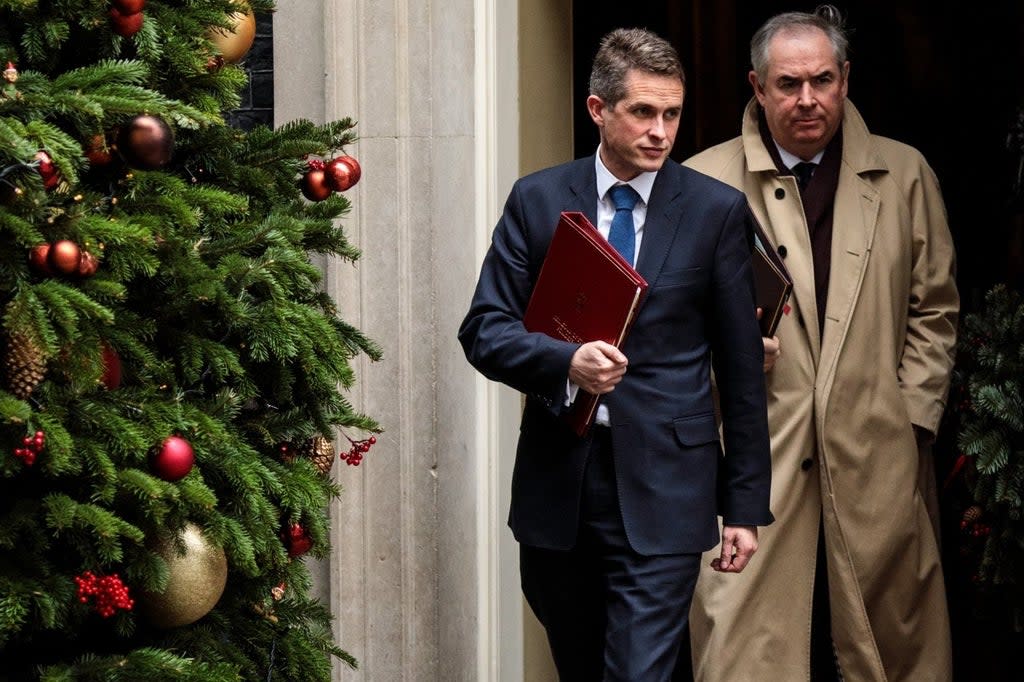 Gavin Williamson leaves No 10 last Christmas  (Getty Images)