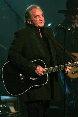 Legendary country music singer Johnny Cash died early September 12, 2003 in a Nashville, Tennessee hospital. REUTERS/Jeff Christensen-Files