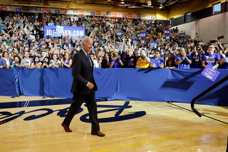 U.S. President Biden attends DNC rally in Rockville, Maryland