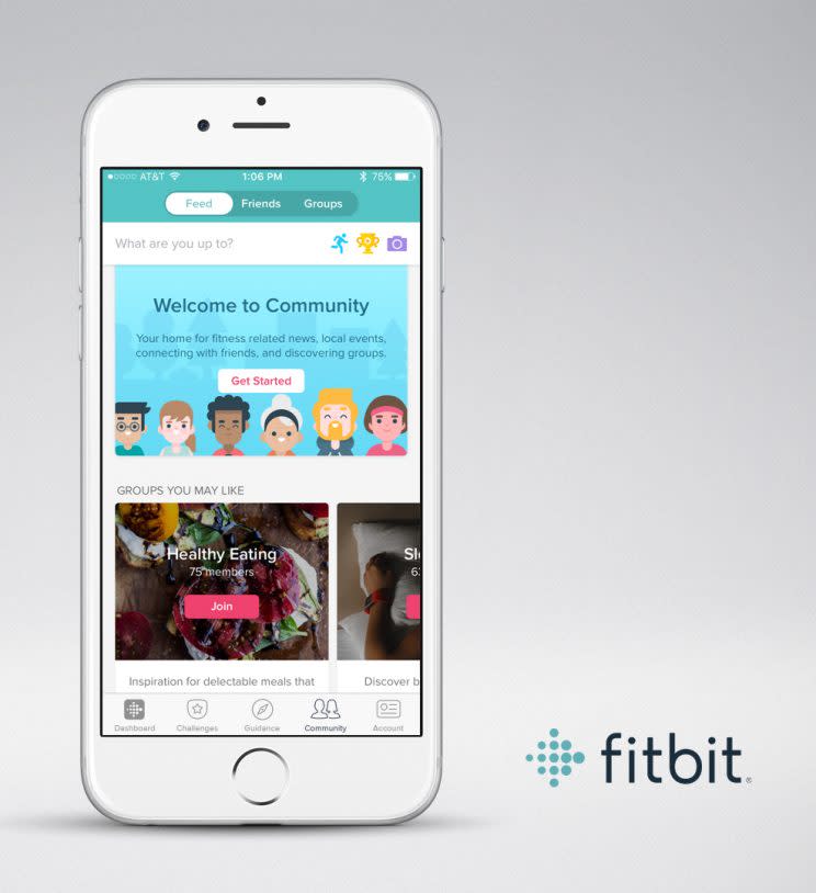 The Fitbit app's Community Feed