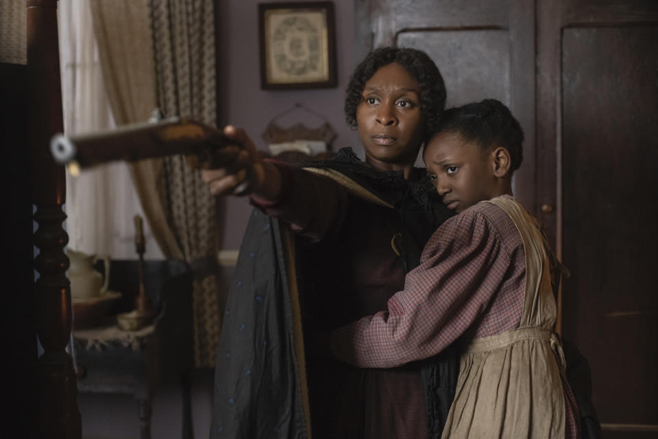 Cynthia Erivo stars as Harriet Tubman and Aria Brooks as Anger in HARRIET, a Focus Features release. | Glen Wilson—Focus Features