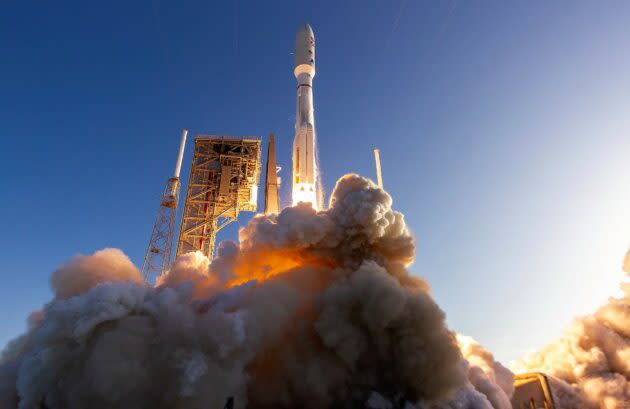 A United Launch Alliance Atlas 5 rocket sends NASA’s Mars Perseverance rover into space from its launch pad at Cape Canaveral Air Force Station in Florida. (ULA Photo)