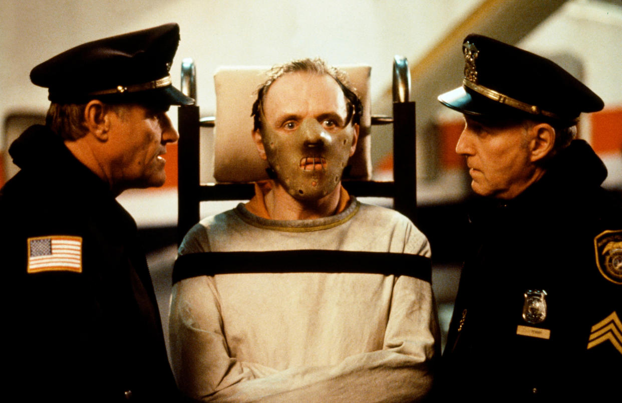 Hopkins, center, creeped out moviegoers for his portrayal of Hannibal Lecter in 