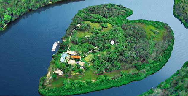 Richard Branson's Makepeace Island, where Bieber is making war with the media. Source: Supplied