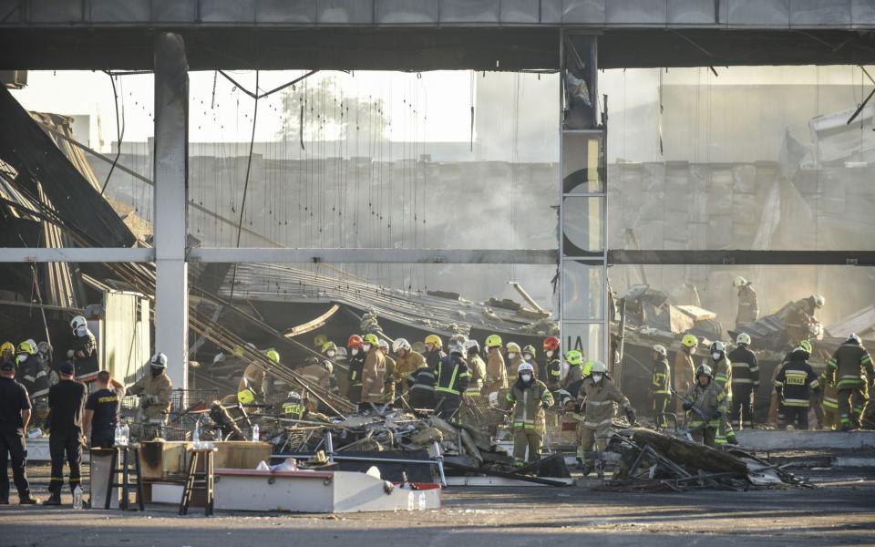 Ukraine war: Missile strike on shopping mall branded 'abominable' as death toll rises - OLEG PETRASYUK/EPA-EFE/Shutterstock /Shutterstock 