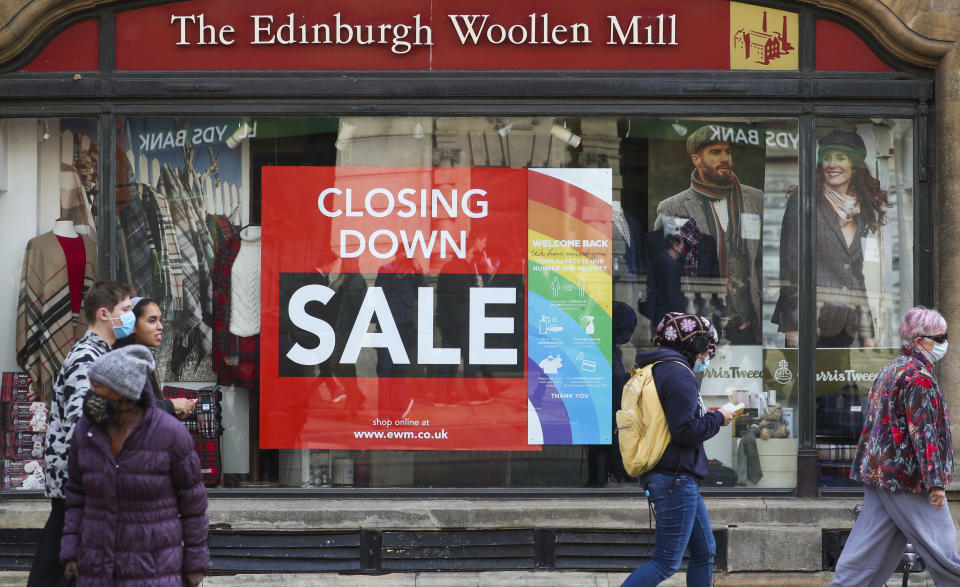 The Edinburgh Woollen Mill shop in Oxford which is closing down. (Photo by Steve Parsons/PA Images via Getty Images)