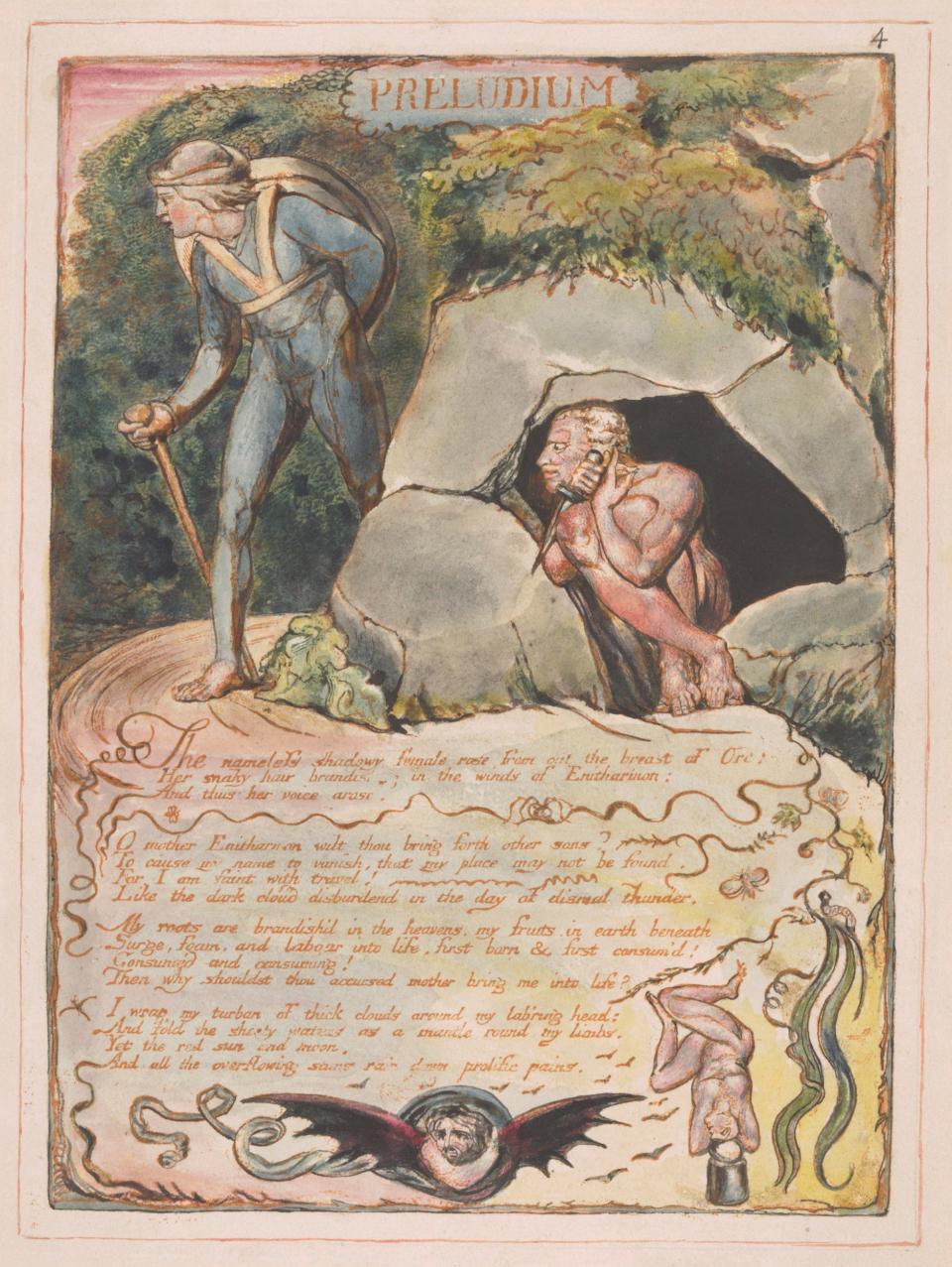 ‘So many thought he must have been on drugs to have all these visions’: Blake's Preludium in Europe a Prophecy, 1794