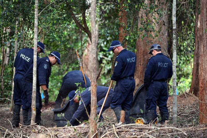 NSW Police search an area of bush, 1km from the former home of William Tyrrell’s foster grandmother in Kendall, mid north coast of NSW.