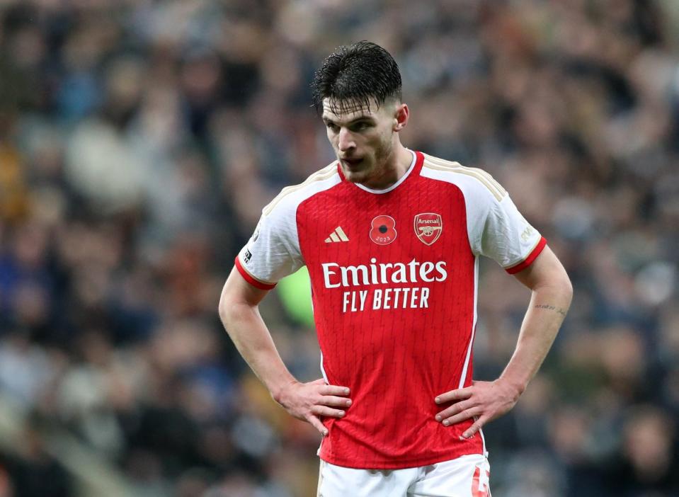 Declan Rice was Arsenal’s best performer but too many of Mikel Arteta’s side went missing  (Reuters)