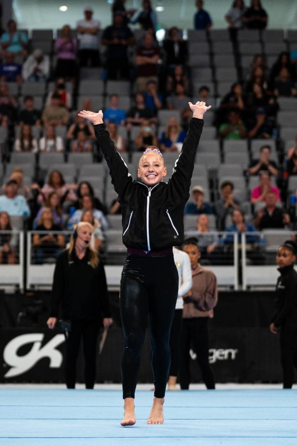 Lowe trains at the Great American Gymanstic Express Center in Blue Springs under coaches Al Fong and his wife, Armine Barutyan-Fong. There, she developed a love for competition with other Olympic hopefuls, Leanne Wong and Kara Eaker.