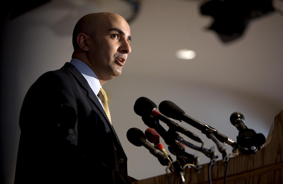 Neel Kashkari, the Treasury Department’s interim assistant secretary for financial stability, speaks about a plan to ease mortgage payments for troubled borrowers through mortgage finance giants Fannie Mae and Freddie Mac on Nov. 11, 2008. (Photo: Joshua Roberts/Reuters)