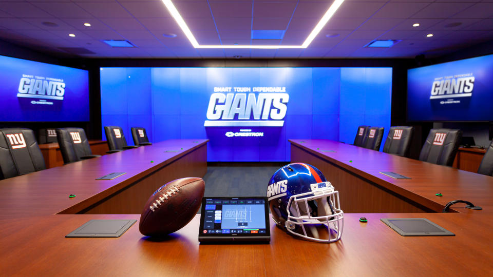  The new New York Giants draft room creating an immersive football experience for draft day. . 