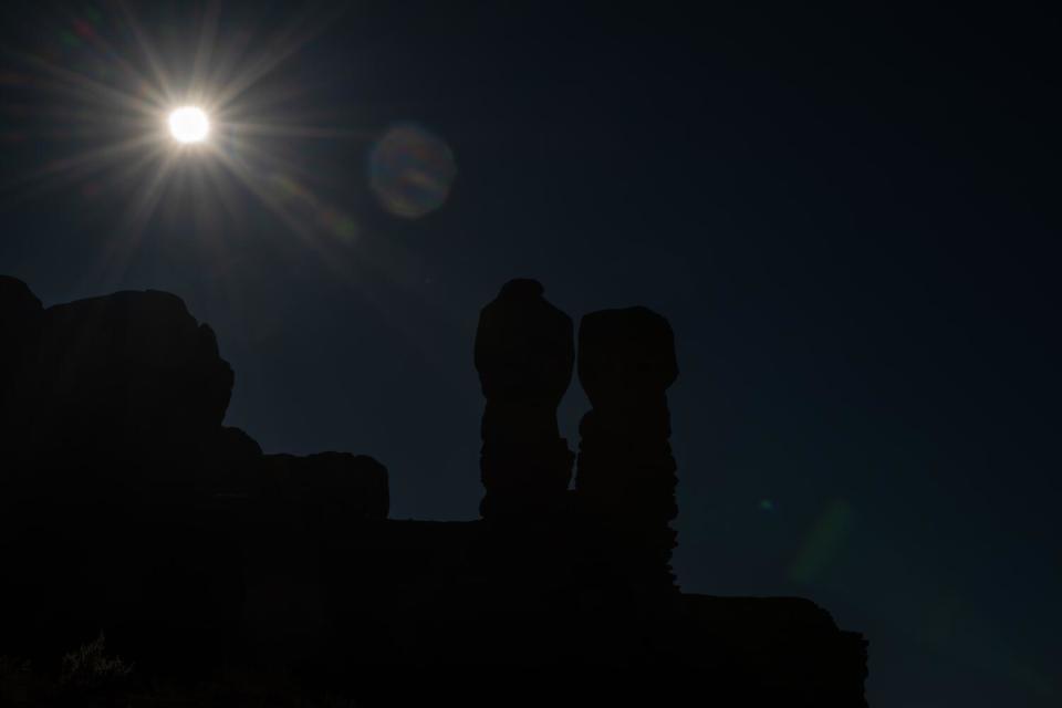 Tens of thousands were expected to visit Bluff, Utah, for the eclipse