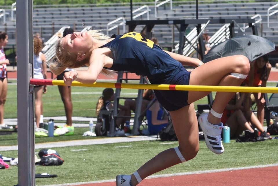 Hartland's Isabelle Bowie cleared 5-2 in the high jump in 2022.