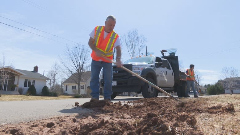 Cruel April, clad in scars of winter: Melt reveals snowplow damage