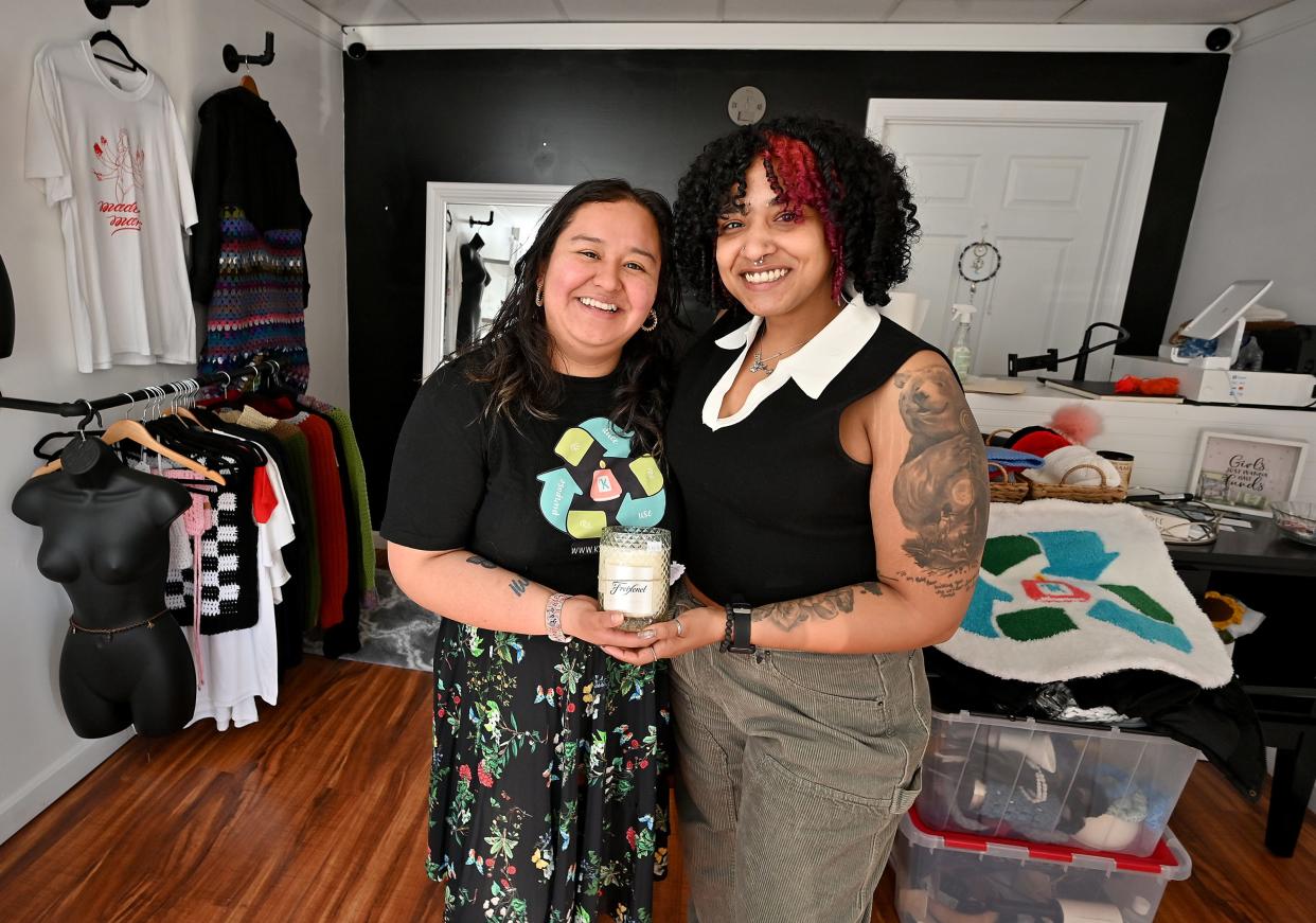 Two local Latina business owners,Katherine Aguilar (K-Sense Co.) and Kiara Castillo (Made a Manos), are partnering for a grand reopening.