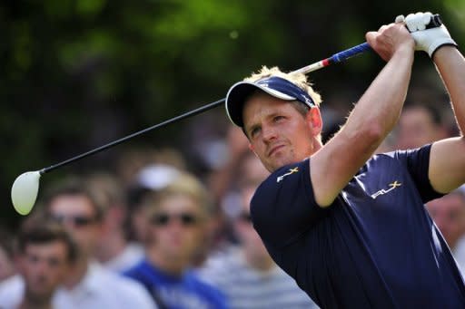 Luke Donald at the PGA Championship at Wentworth Golf Club in England on May 27. Donald is due to tee off at the US PGA Tour's Memorial this week