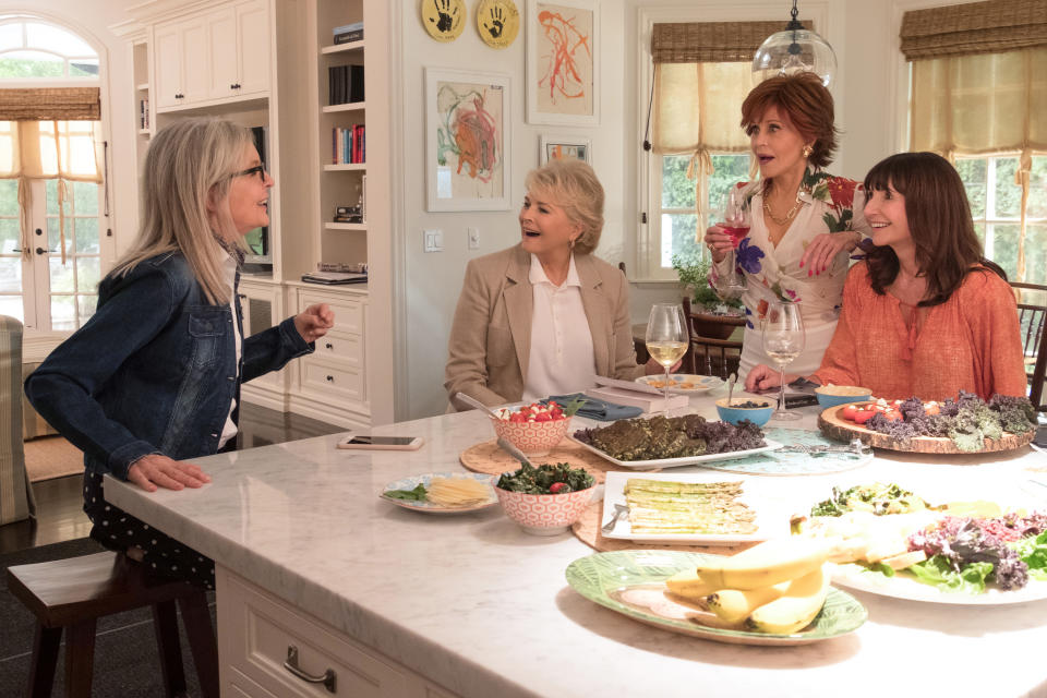 From left: Diane Keaton, Candice Bergen, Jane Fonda, and Mary Steenburgen in the film <em>Book Club.</em> (Photo: Paramount Pictures)