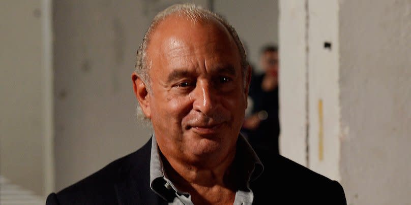 Sir Philip Green attends the TopShop Spring/Summer 2018 show at London Fashion Week in London, Britain September 17, 2017.