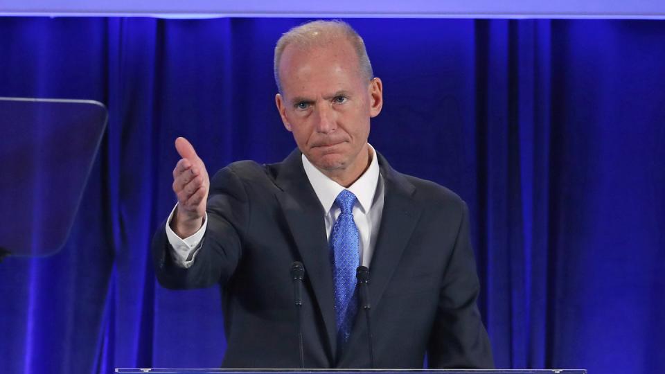 Dennis Muilenburg Ende April während des jährlichen Boeing-Aktionärstreffens im Field Museum für Naturkunde in Chicago.