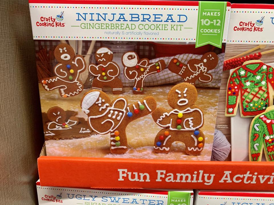 A gingerbread cookie kit to make cookie ninjas for sale at Aldi on Nov. 30.