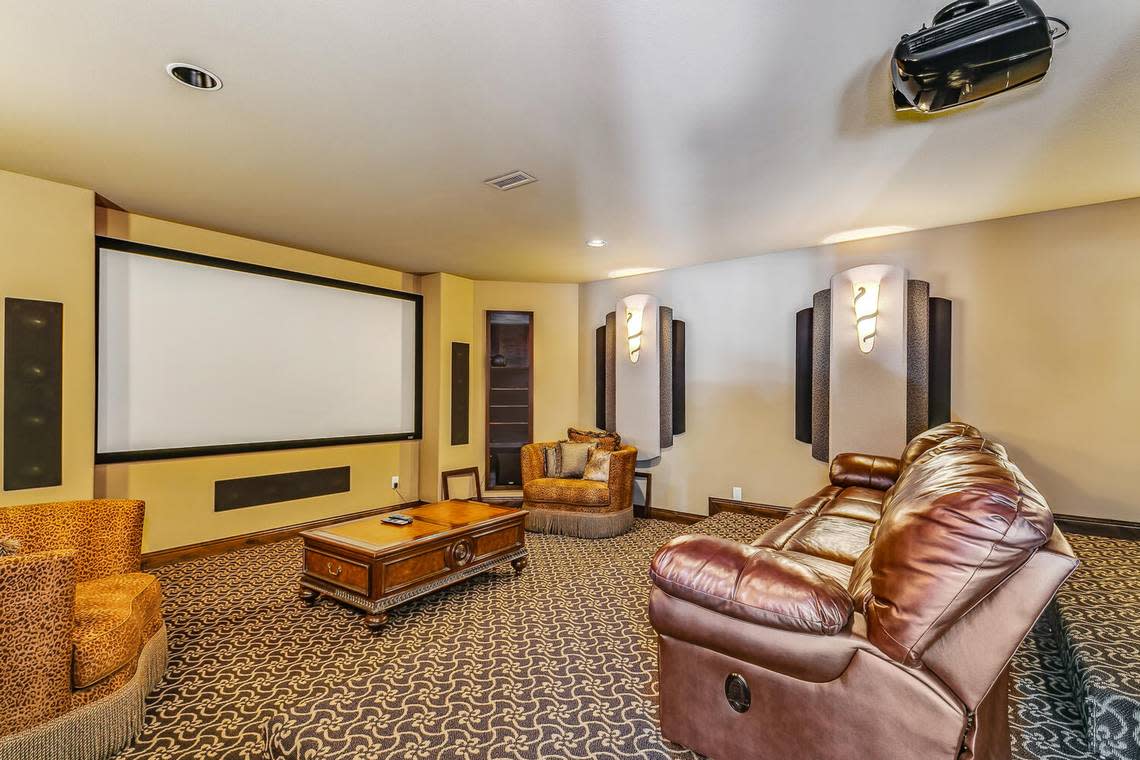 A look at the theater room inside this $2,150,000 home located in the Andover School District.