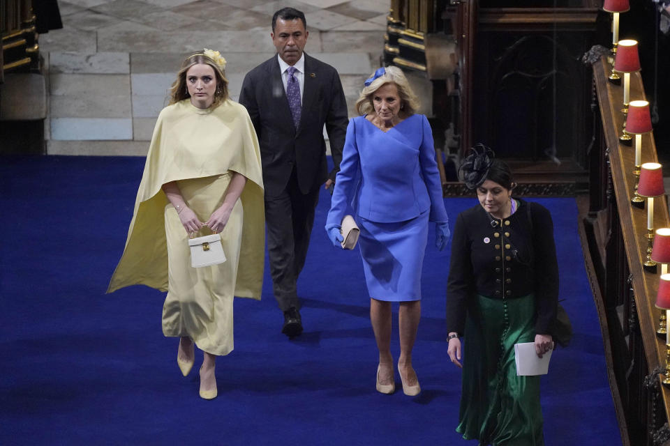 Lady Jill Biden, and her granddaughter Finnegan (Andrew Matthews / AP)