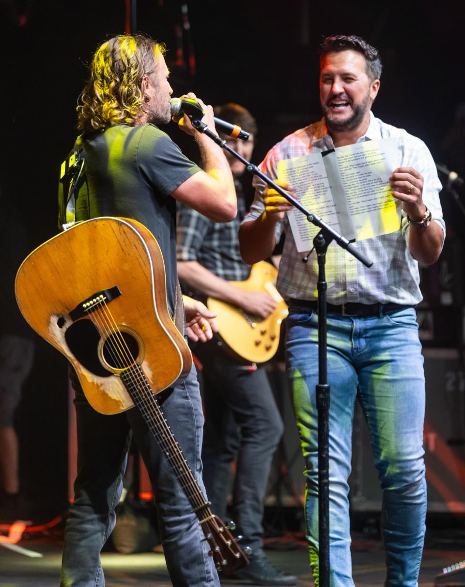 Dierks Bentley and Luke Bryan at Brooklyn Bowl, Sept. 12, 2023