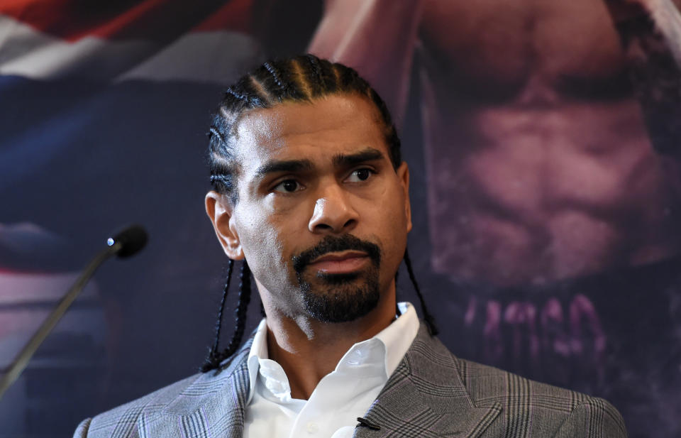 Boxing - Dillian Whyte & Dereck Chisora Press Conference - Canary Riverside Plaza Hotel, London, Britain - December 20, 2018   Promoter David Haye during the press conference   Action Images via Reuters/Adam Holt