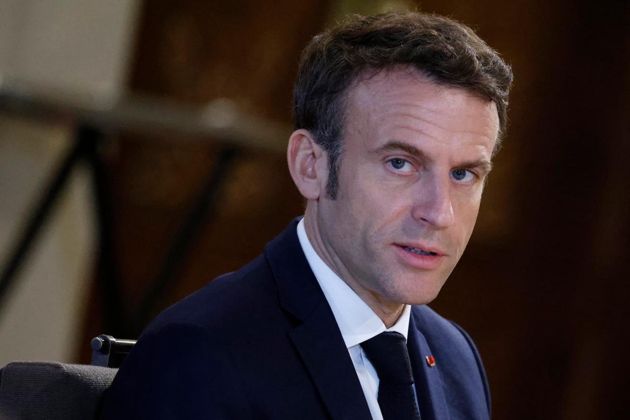 Emmanuel Macron à Oman le 21 décembre 2022 pendant la conférence régionale du monde arabe - Ludovic MARIN / POOL / AFP